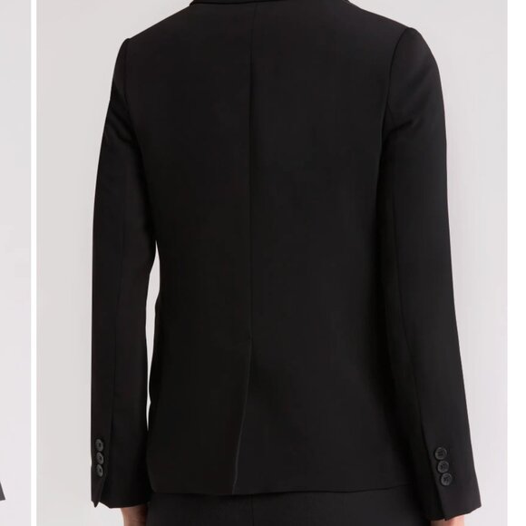 VINCE Concealed Closure Notch Lapel Blazer Black Size 14 NWT - Picture 4 of 14